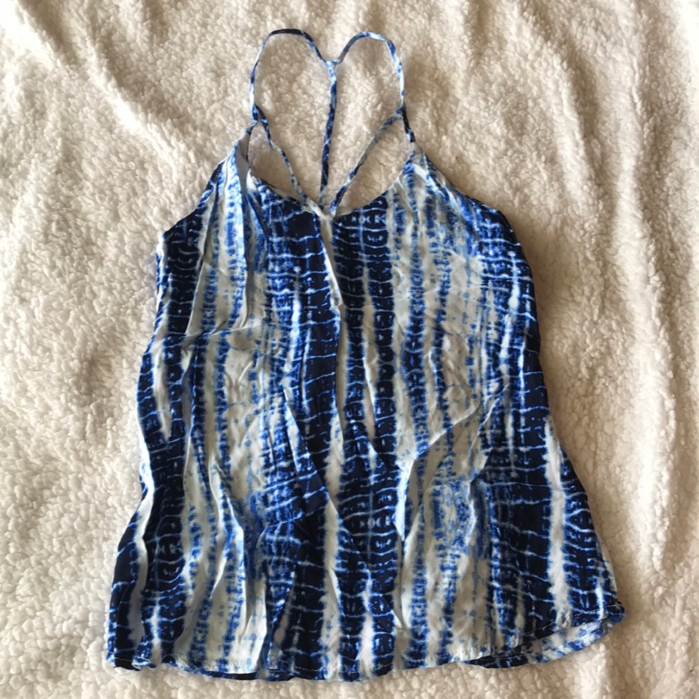 Navy and Blue Tie Dye Tank
